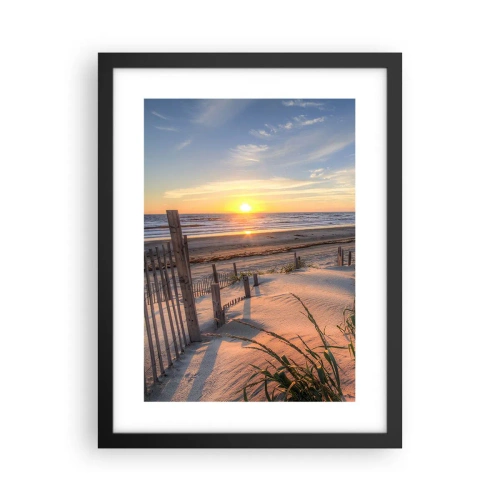 Affiche dans un cadre noir - Poster - Ombre et brillance du vent - 30x40 cm