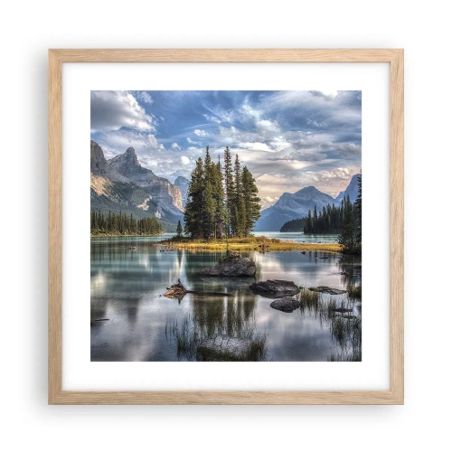 Affiche dans un chêne clair - Poster - Sous les grandes eaux claires - 40x40 cm