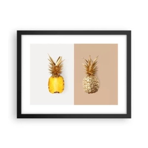 Affiche dans un cadre noir - Poster - Ananas pour nous - 40x30 cm