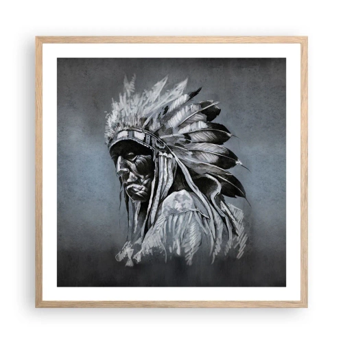 Affiche dans un chêne clair - Poster - Retour aux sources - 60x60 cm