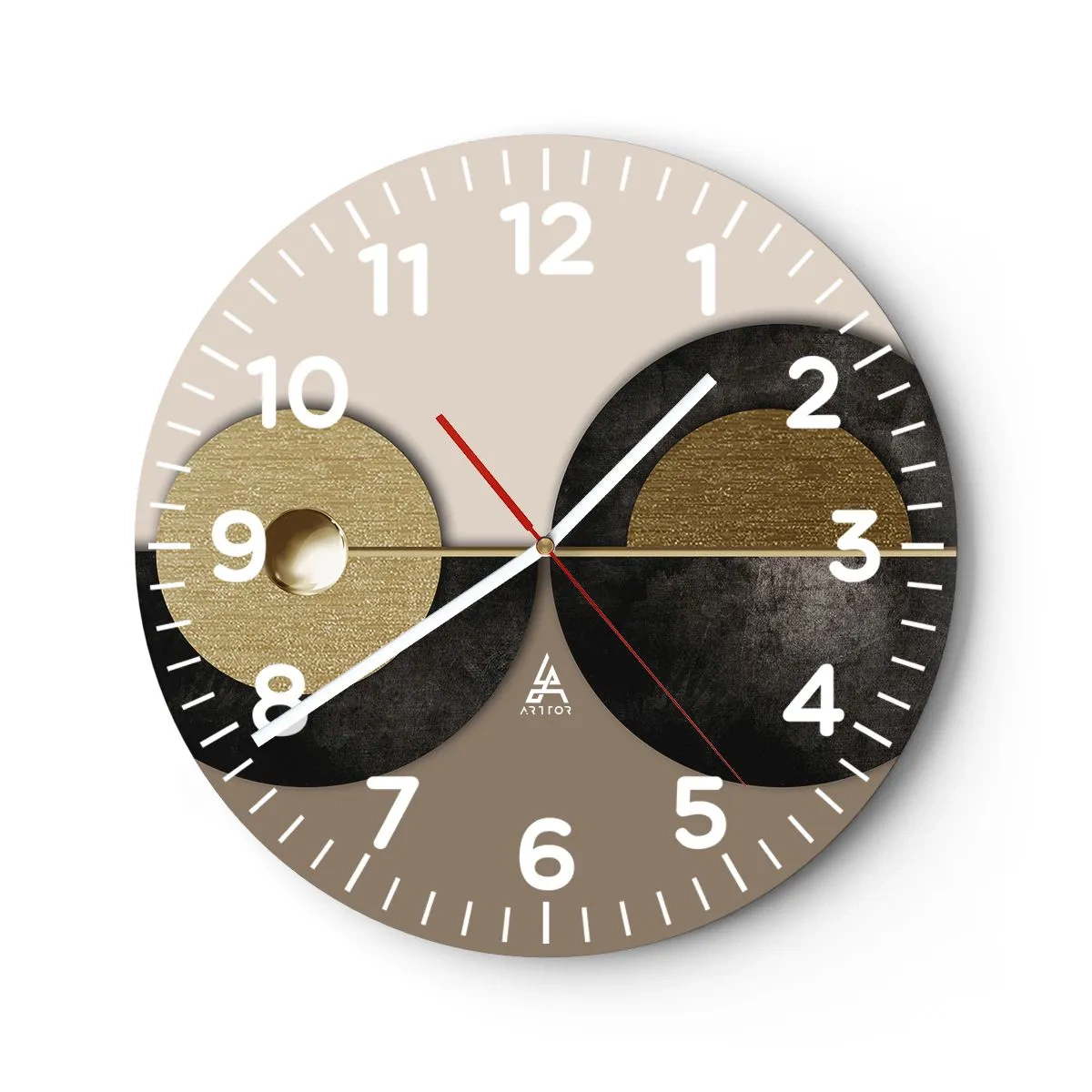 Horloge murale - Pendule murale - Variations autour du cercle - 30x30 cm