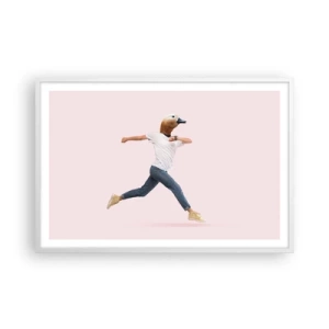 Affiche dans un cadre blanc - Poster - Une pincée d'absurdité - 91x61 cm