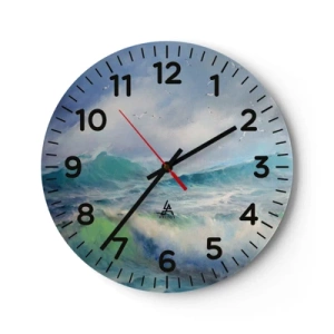 Horloge murale - Pendule murale - "Le tourbillon hurlait de triomphe..." - 40x40 cm