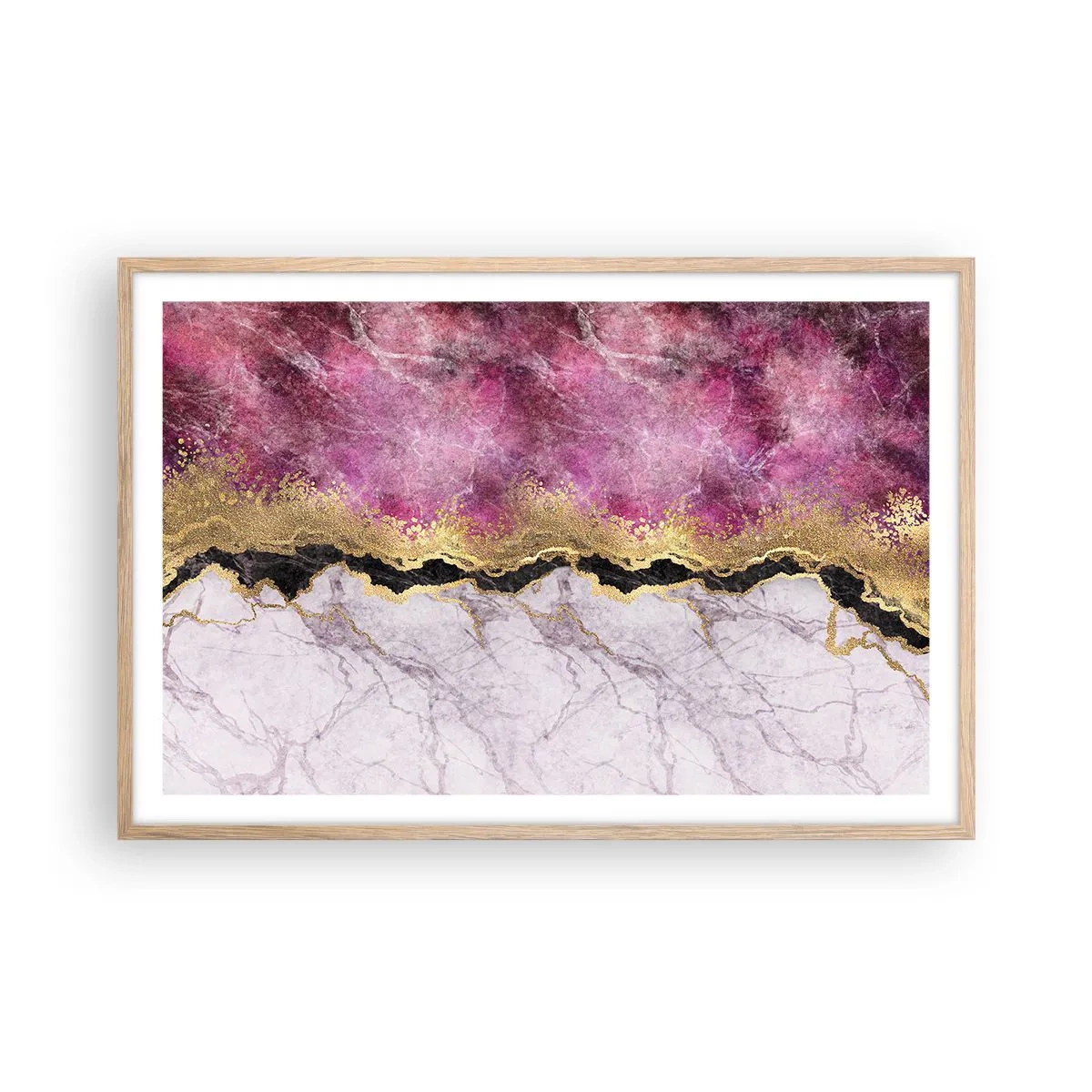 Affiche dans un chêne clair - Poster - À la frontière - 91x61 cm