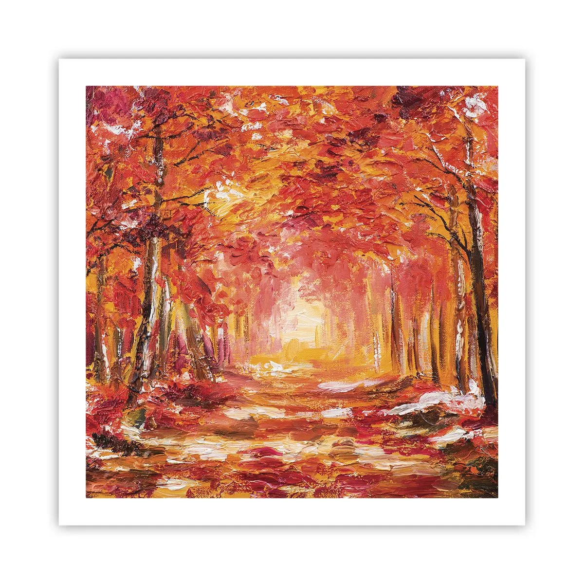 Affiche - Poster - Forêt de cuivre - 60x60 cm