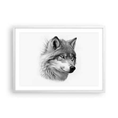 Affiche dans un cadre blanc - Poster - Alpha – sans aucun doute - 70x50 cm