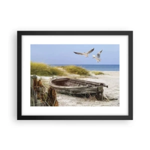 Affiche dans un cadre noir - Poster - Bain de vent - 40x30 cm