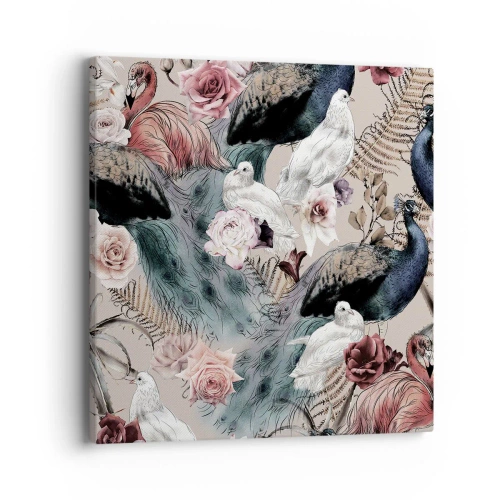 Impression sur toile - Image sur toile - Dans un jardin de palace - 40x40 cm