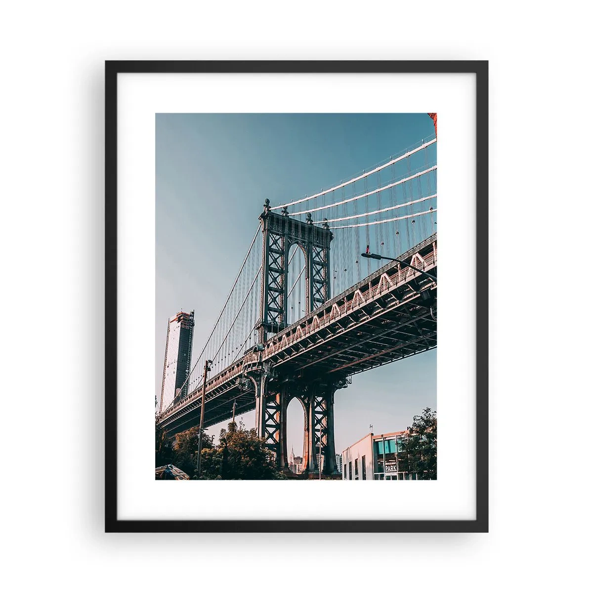 Affiche dans un cadre noir - Poster - Sur les vagues de la ville - 40x50 cm