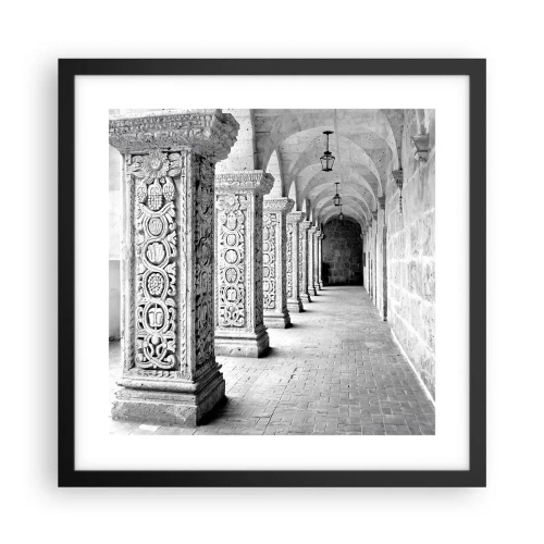 Affiche dans un cadre noir - Poster - Où cela mène-t-il…? - 40x40 cm