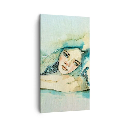 Impression sur toile - Image sur toile - Suis-je bleu? - 45x80 cm