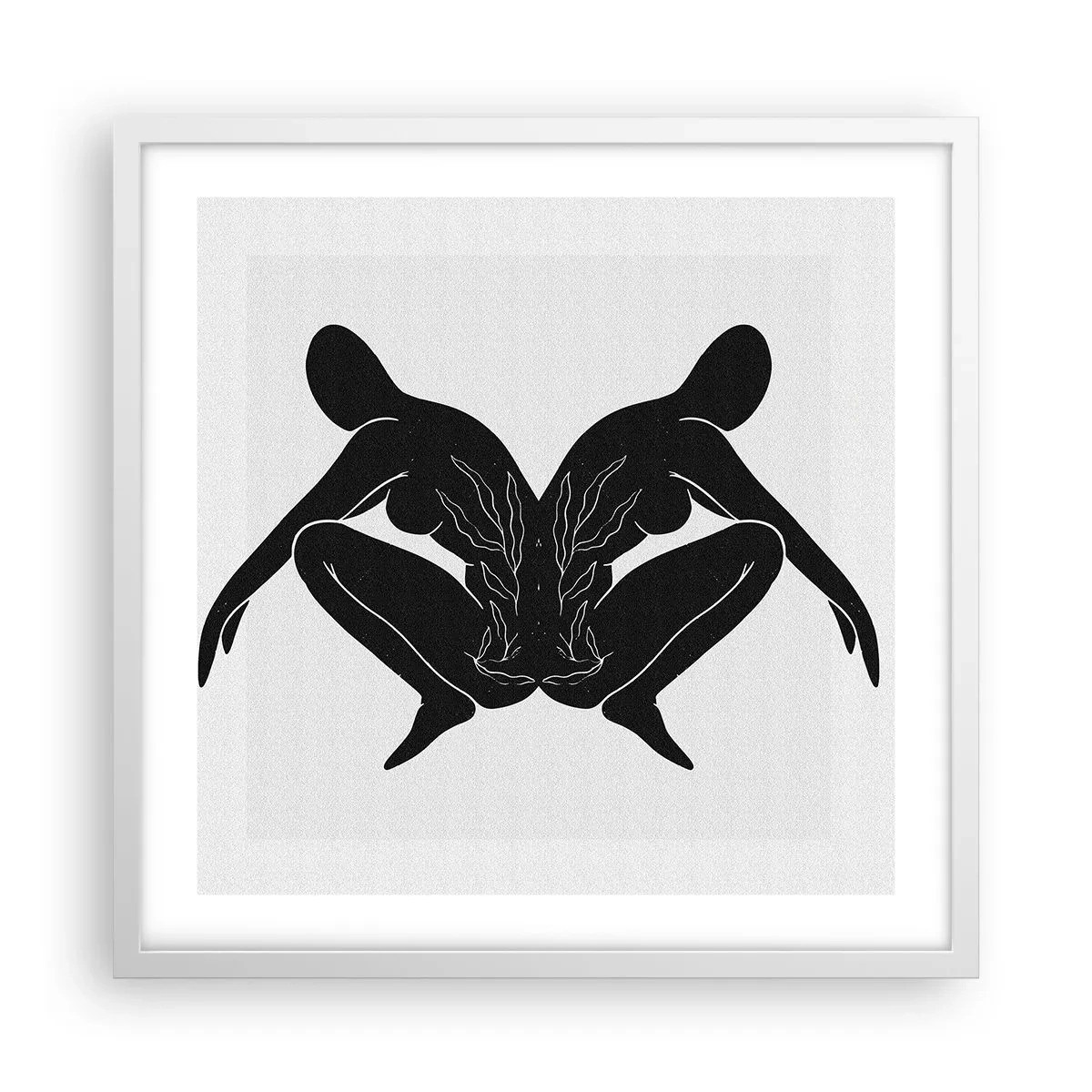 Affiche dans un cadre blanc - Poster - Une âme commune - 50x50 cm