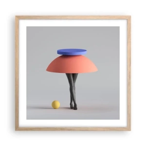 Affiche dans un chêne clair - Poster - Composition surréaliste - 50x50 cm