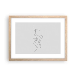 Affiche dans un chêne clair - Poster - Chaleur de désir renaissant - 40x30 cm