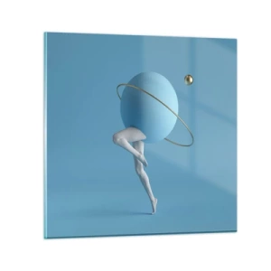 Impression sur verre - Image sur verre - Et les planètes deviennent folles - 30x30 cm