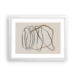 Affiche dans un cadre blanc - Poster - Composition – danse en boucle - 40x30 cm