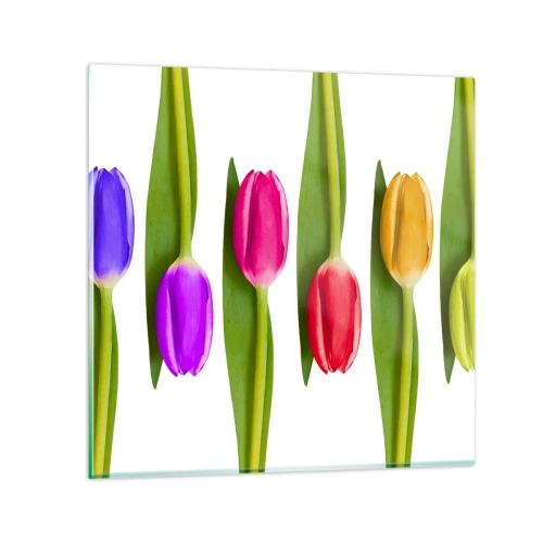Impression sur verre - Image sur verre - Composition arc-en-ciel - 60x60 cm