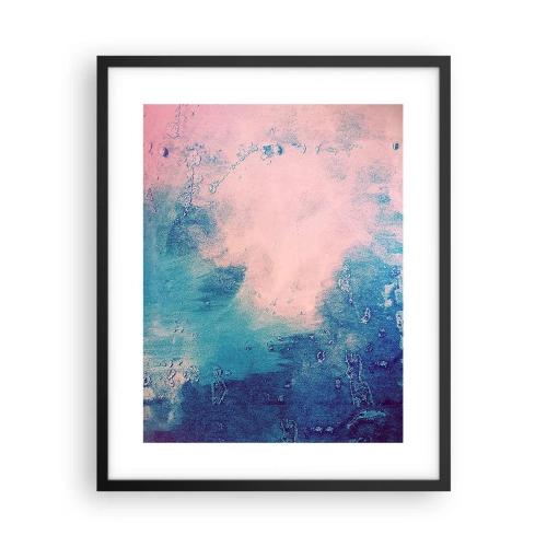 Affiche dans un cadre noir - Poster - Etreintes bleues - 40x50 cm