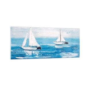 Impression sur verre - Image sur verre - Avec un ami à mes côtés - 100x40 cm