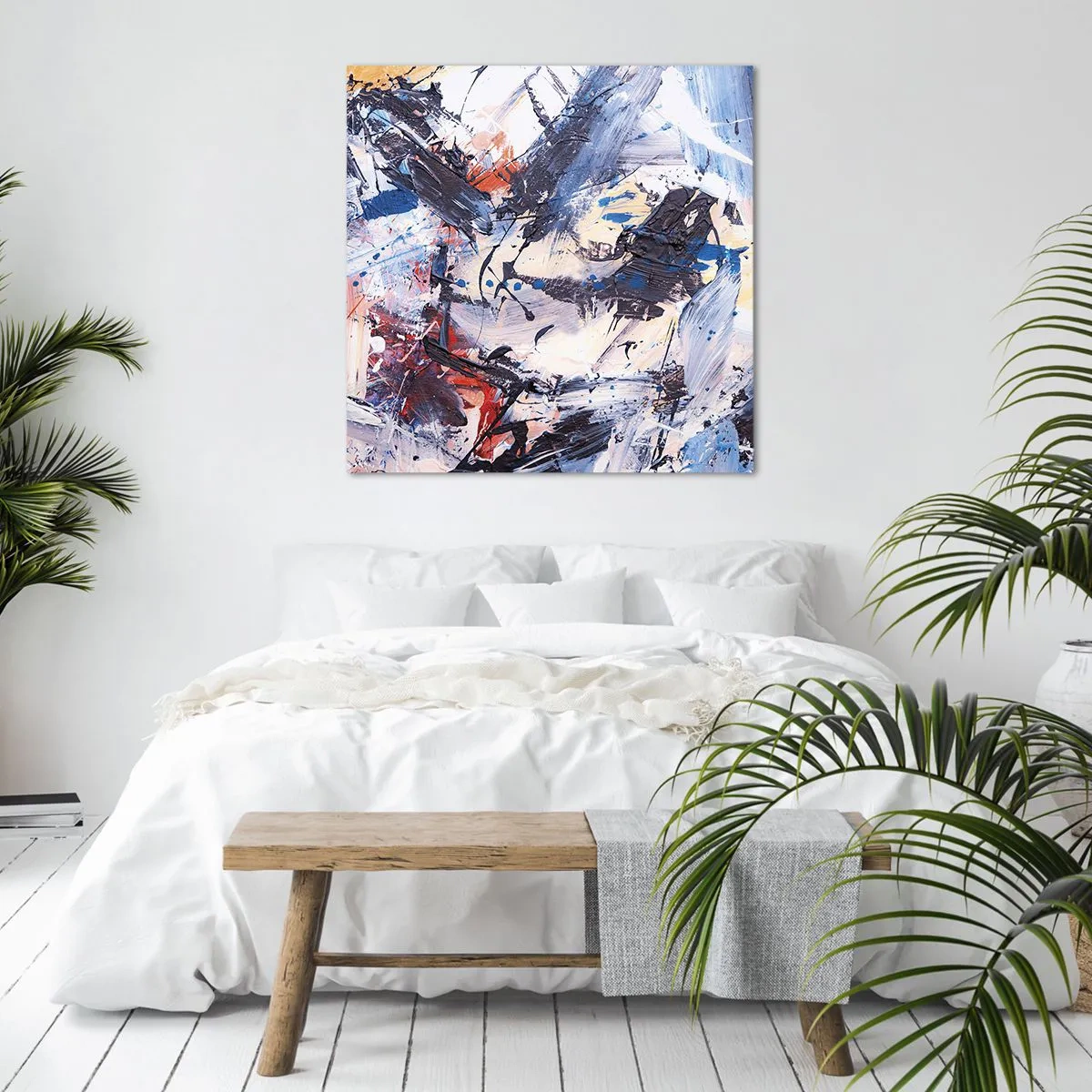 Impression sur toile - Image sur toile - La danse folle de l'abstrait - 70x70 cm