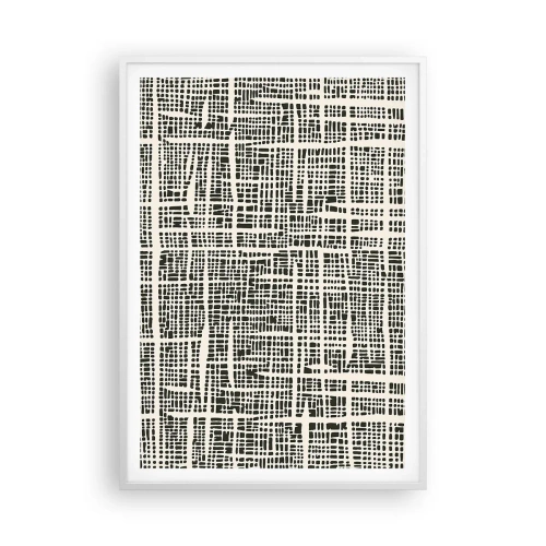 Affiche dans un cadre blanc - Poster - Composition tissée - 70x100 cm