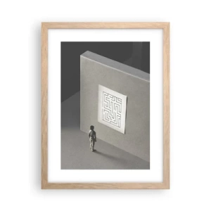Affiche dans un chêne clair - Poster - Mais où suis-je? - 30x40 cm