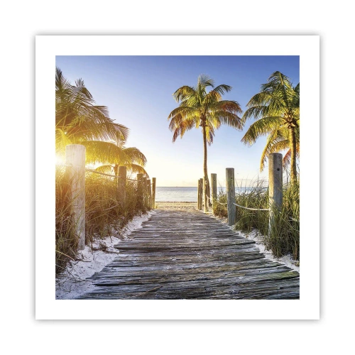 Affiche - Poster - Directement au paradis - 50x50 cm
