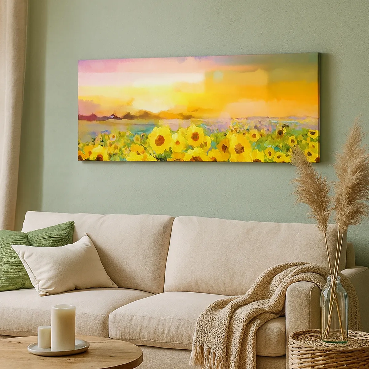 Impression sur toile - Image sur toile - Le soleil lui-même est descendu sur terre - 30x30 cm