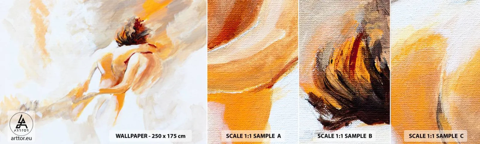 Échantillon De Papier Peint Standard Eco - Proximité dans le ciel - Morceau, Couple amoureux, Amour - 100x30 cm