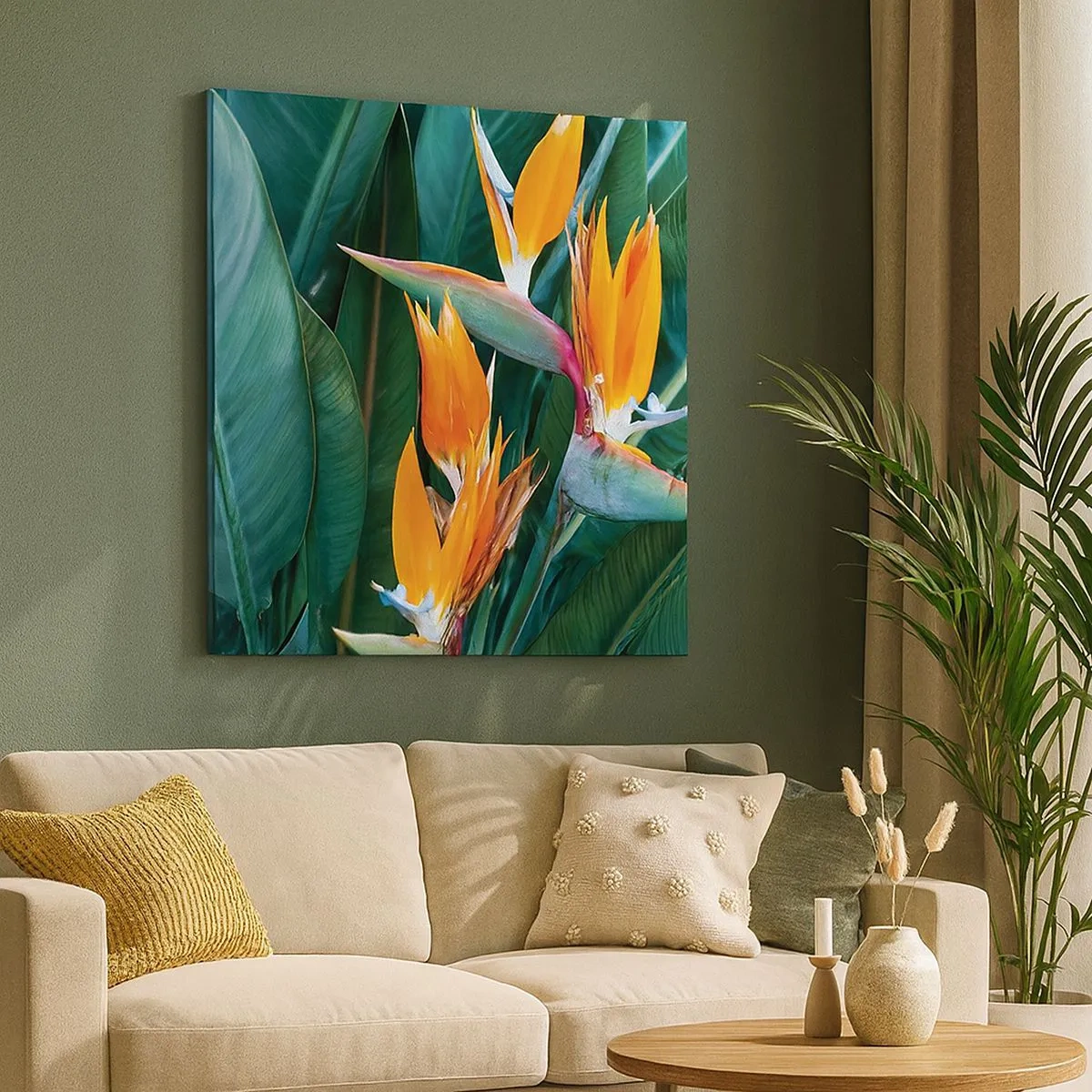 Impression sur toile - Image sur toile - Est-ce une fleur, est-ce un oiseaux? - 30x30 cm