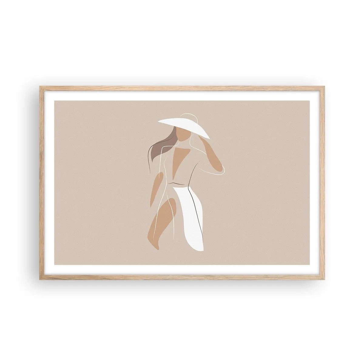 Affiche dans un chêne clair - Poster - Lea mode est un jeu - 91x61 cm