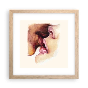 Affiche dans un chêne clair - Poster - Comme le jour et la nuit, la terre et le ciel - 30x30 cm