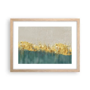 Affiche dans un chêne clair - Poster - La frontière dorée - 40x30 cm