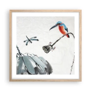 Affiche dans un chêne clair - Poster - La vie du champ - 50x50 cm