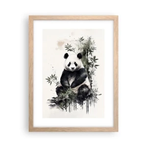 Affiche dans un chêne clair - Poster - Salutations de Chine - 30x40 cm