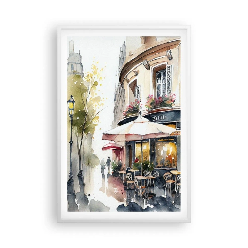 Affiche dans un cadre blanc - Poster - Matinée parisienne - 61x91 cm