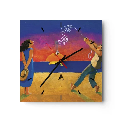 Horloge murale - Pendule murale - Plus qu'une étoile dans le ciel - 40x40 cm