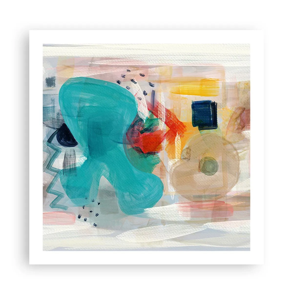 Affiche - Poster - Jeu de couleurs - 60x60 cm