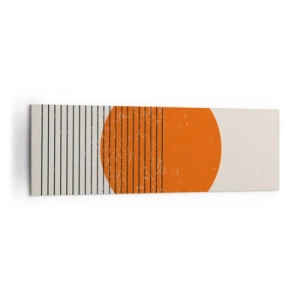 Impression sur toile - Image sur toile - Soleil minimaliste aux lignes géométriques - 160x50cm - Toujours le soleil - Décoration murale moderne pour le salon et la chambre ARTTOR