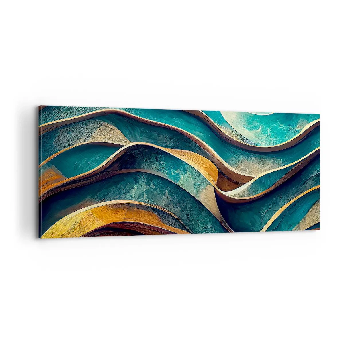 Impression sur toile - Image sur toile - Méandres de bleu - 100x40 cm