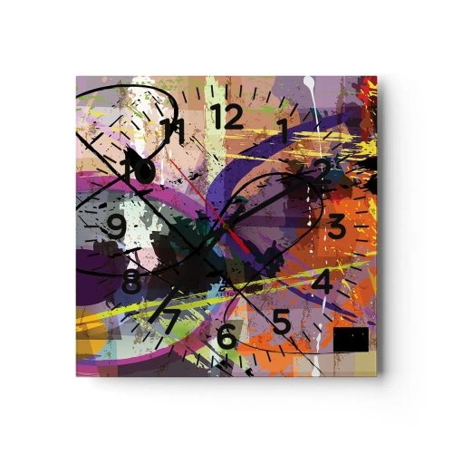 Horloge murale - Pendule murale - Vous pouvez aller tout droit ou autour - 40x40 cm