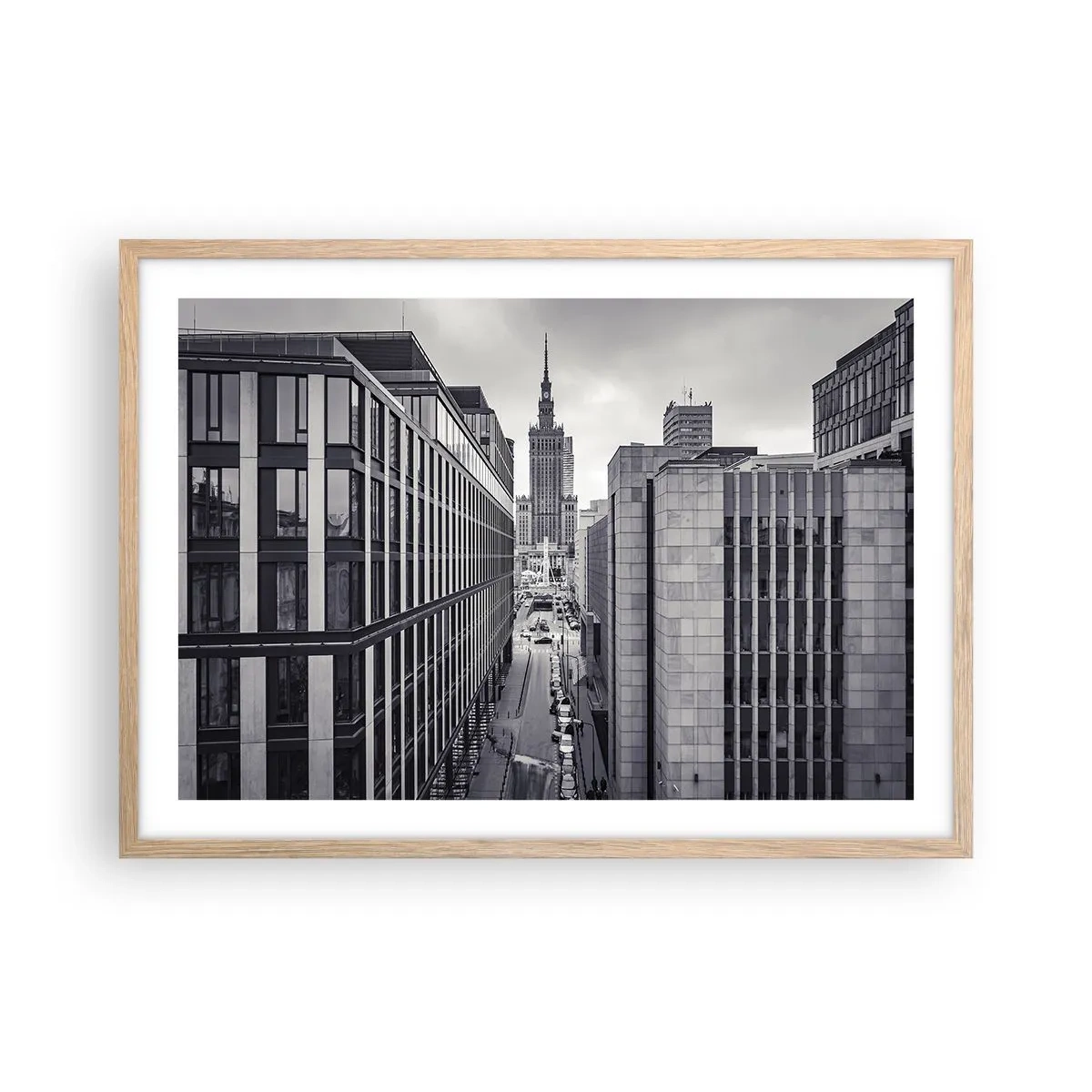 Affiche dans un chêne clair - Poster - Vallée de Varsovie - 70x50 cm