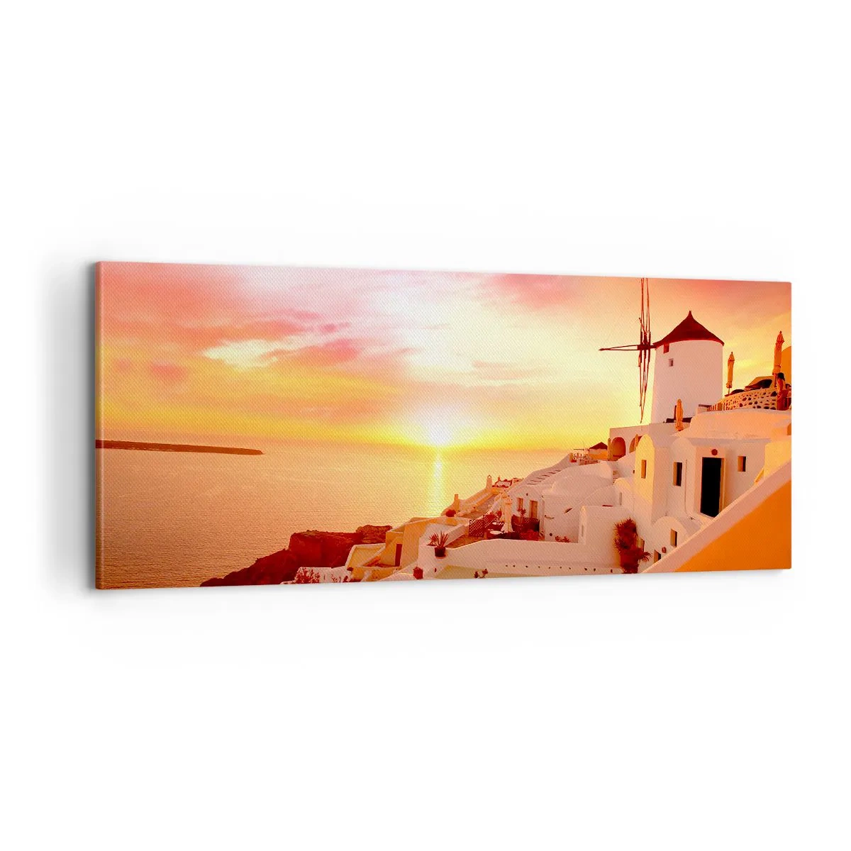 Impression sur toile - Image sur toile - Fondre en blanc et or - 100x40 cm