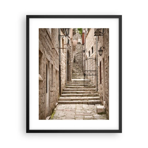 Affiche dans un cadre noir - Poster - Une vieille ruelle magique - 40x50 cm