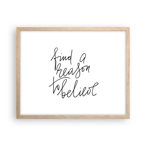 Affiche dans un chêne clair - Poster - C'est possible - 50x40 cm