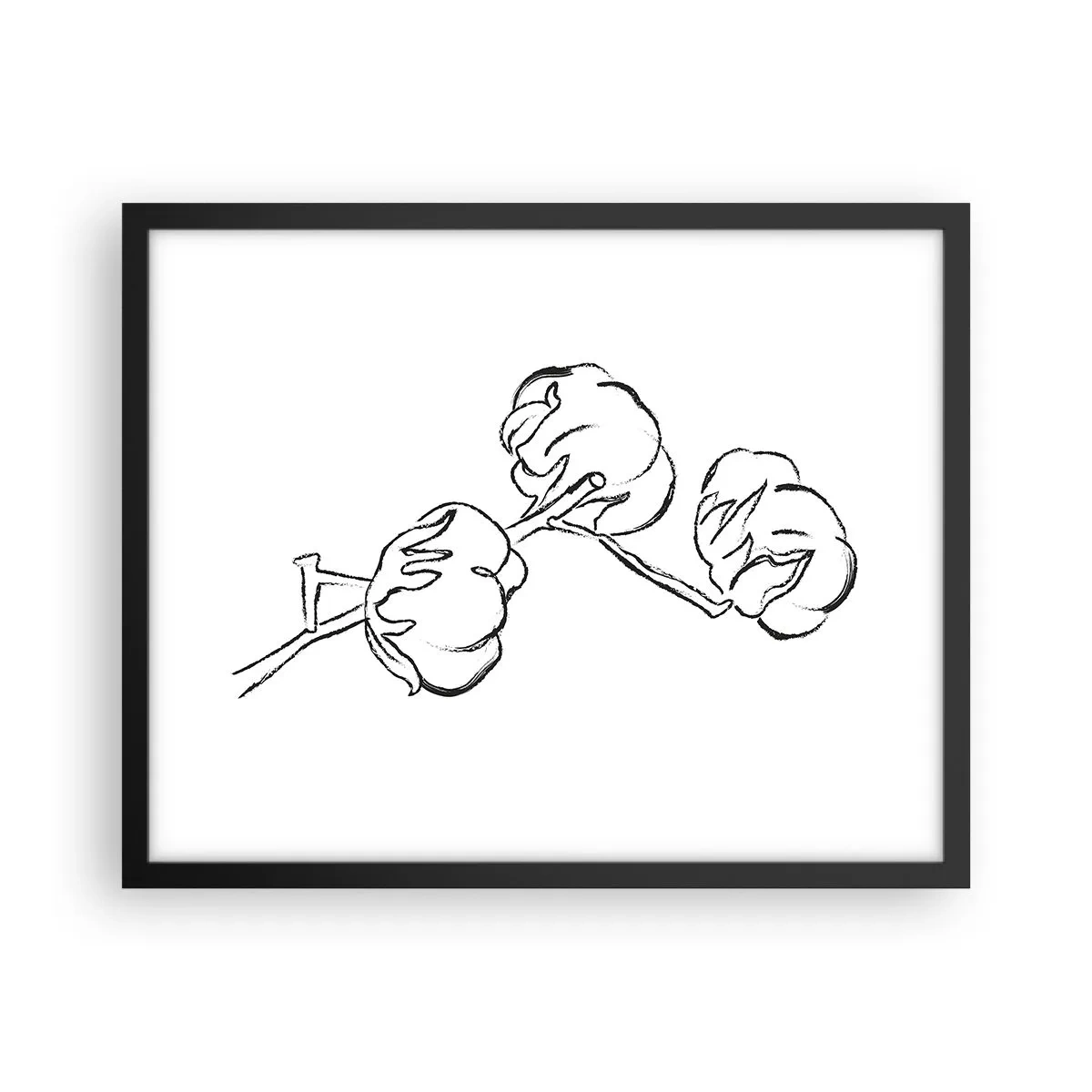 Affiche dans un cadre noir - Poster - Duvet de coton - 50x40 cm