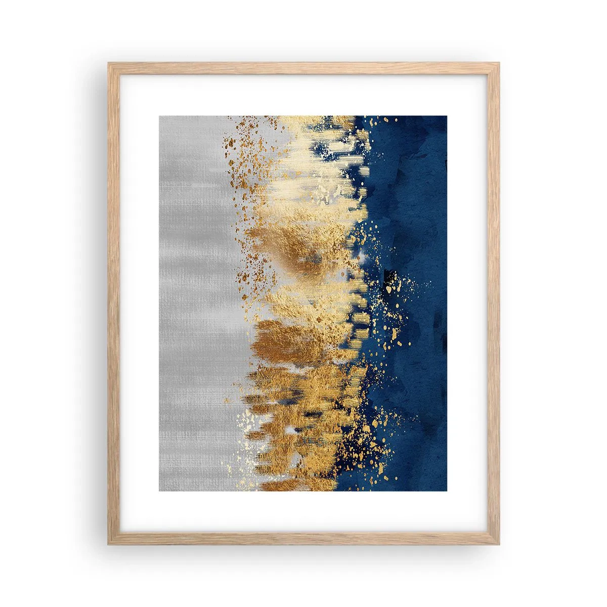 Affiche dans un chêne clair - Poster - Une composition moderne et pétillante - 40x50 cm