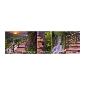 Échantillon de Papier Peint Autocollant Deluxe Sticker - La beauté au-delà de la croyance - Paysage, Cascade, Croatie - 100x30 cm