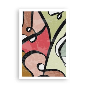 Affiche - Poster - Pirouettes parmi les couleurs - 70x100 cm