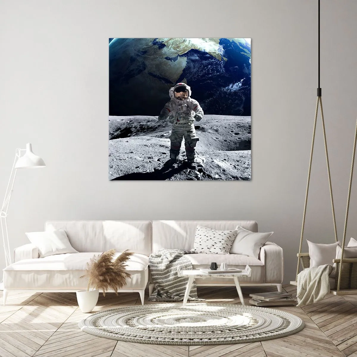 Impression sur toile - Image sur toile - Salutations de la lune - 50x50 cm
